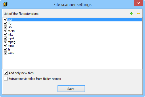 File scanner settings